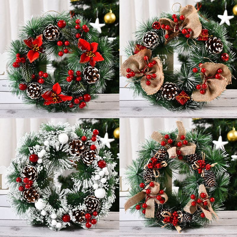 Holiday Pine & Berry Door Garland
