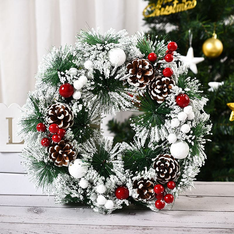 Holiday Pine & Berry Door Garland
