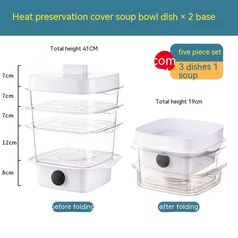 LayerLock Gourmet: Stackable Heat-Preserving Dish Cover