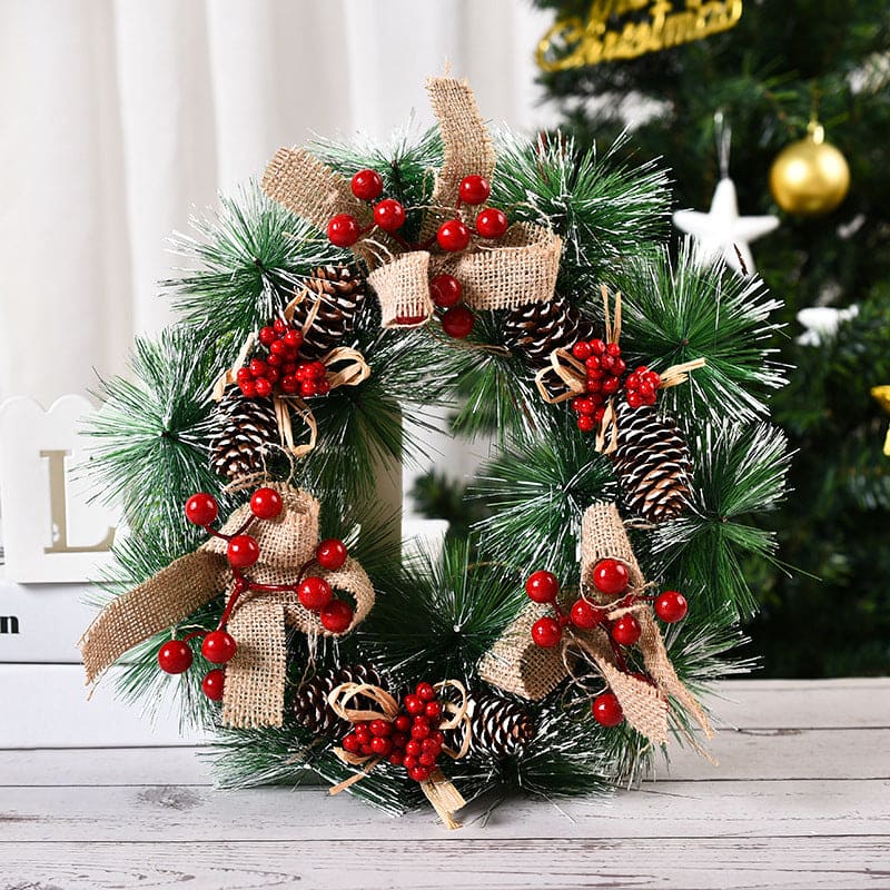 Holiday Pine & Berry Door Garland