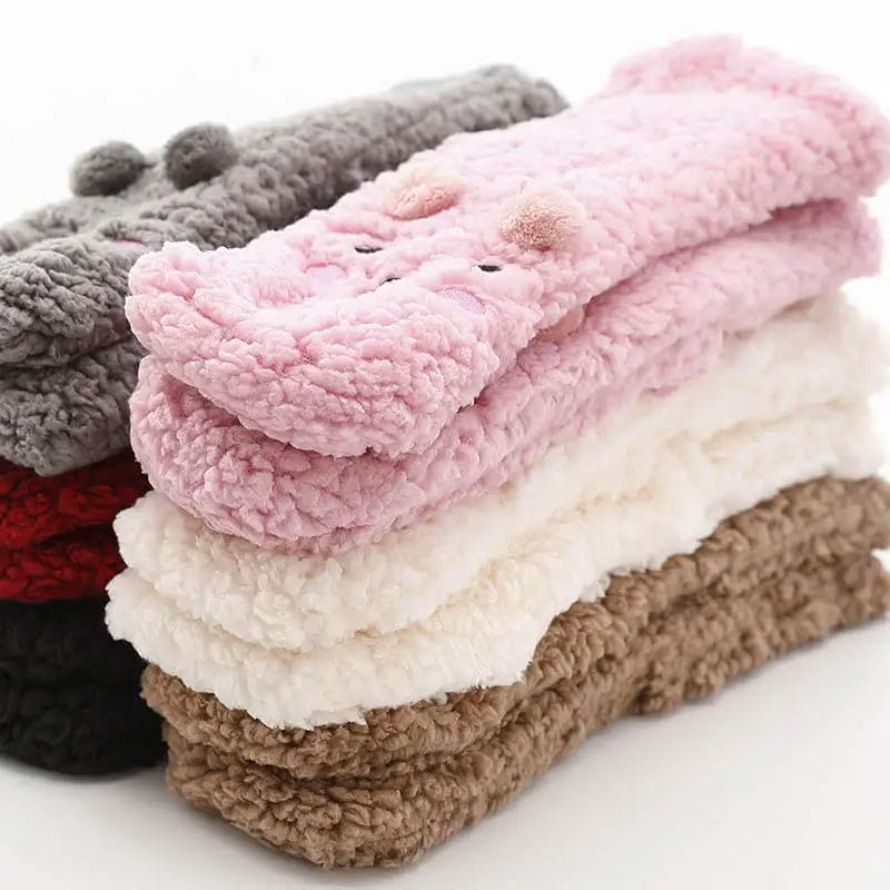 SnuggleBear Plush Fuzzy Socks