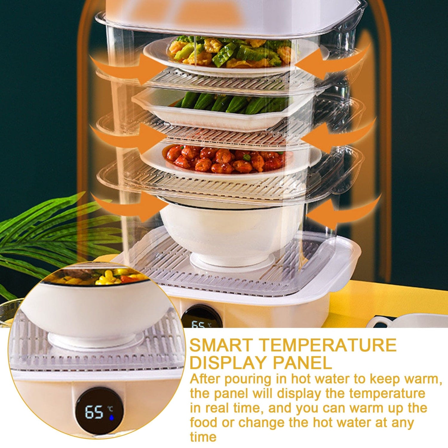 LayerLock Gourmet: Stackable Heat-Preserving Dish Cover