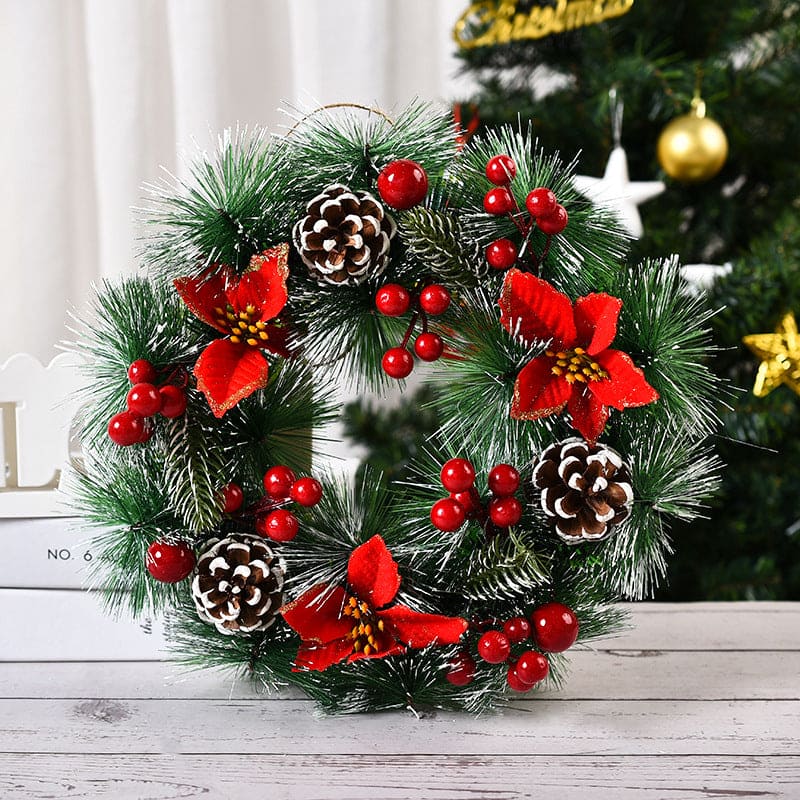 Holiday Pine & Berry Door Garland