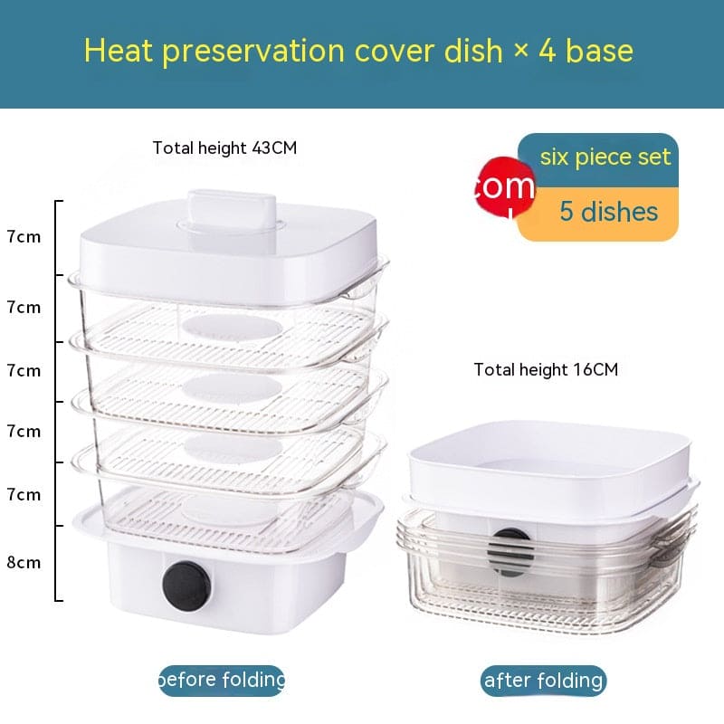 LayerLock Gourmet: Stackable Heat-Preserving Dish Cover