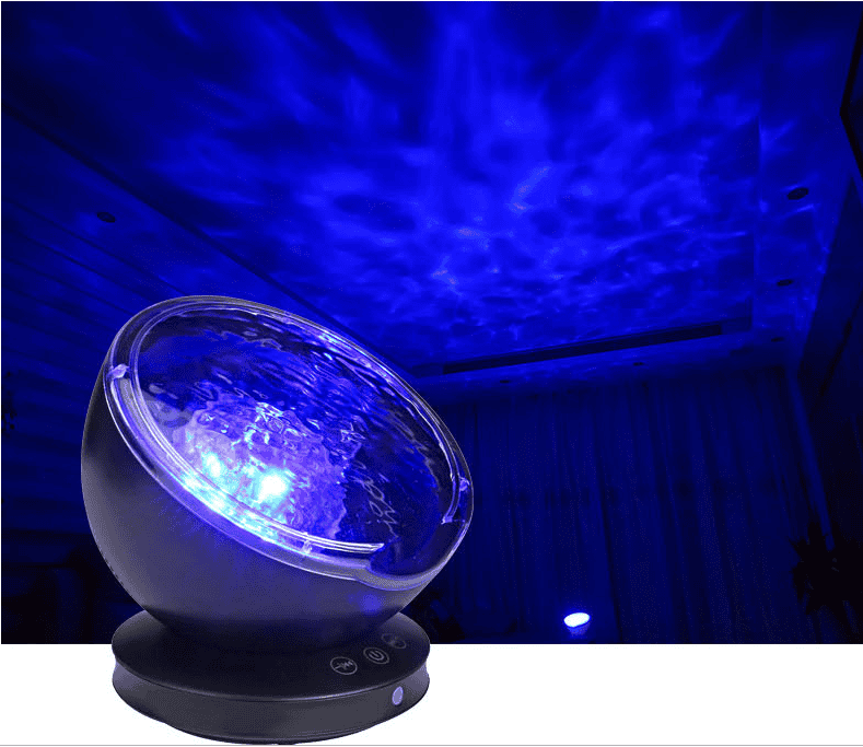 AquaGlow Harmony: Oceanic LED Projector & Sound System