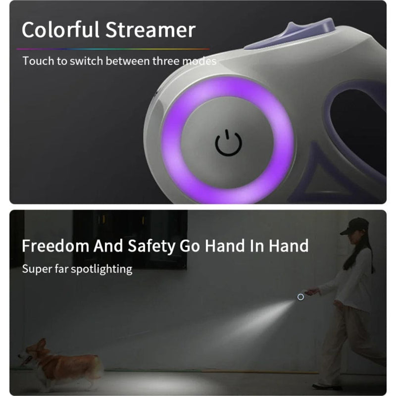 LumiLink RetraFlex: Illuminated Extendable Pet Leash