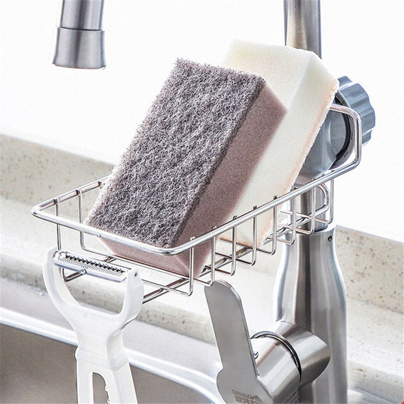 FlexiStore: Adjustable Kitchen & Bathroom Sink Organizer
