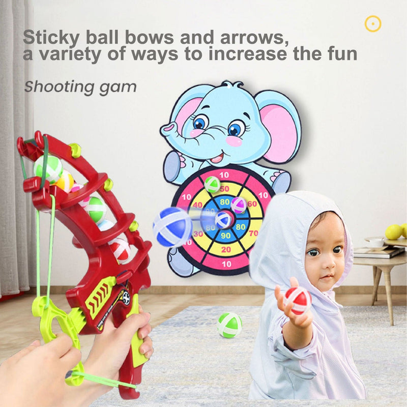 EduSport: Montessori Outdoor Game Set - Slingshot Target and Sticky Ball Dartboard