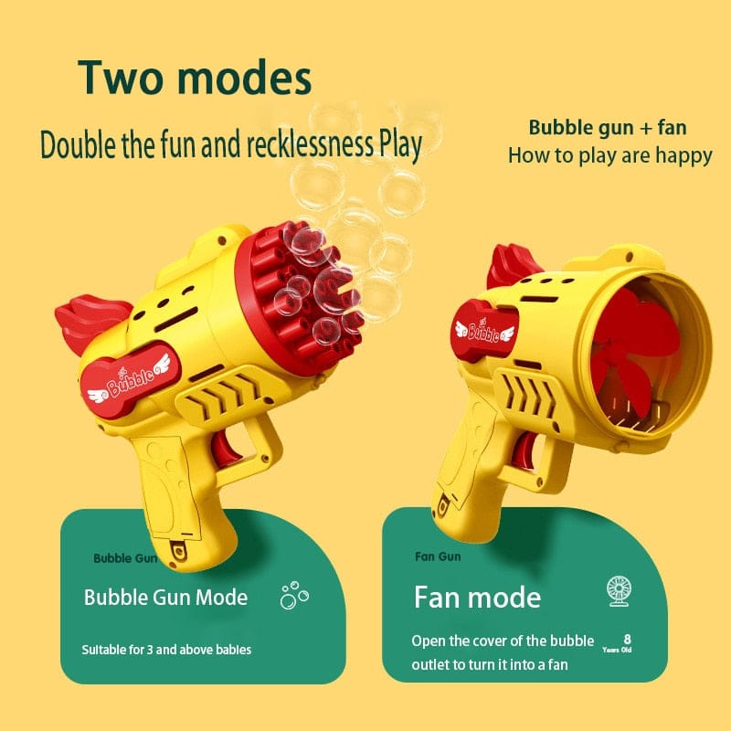 BubbleFun™ Luminous Electric Bubble Machine - 29 Holes, Two Modes, Children's Toy Gift