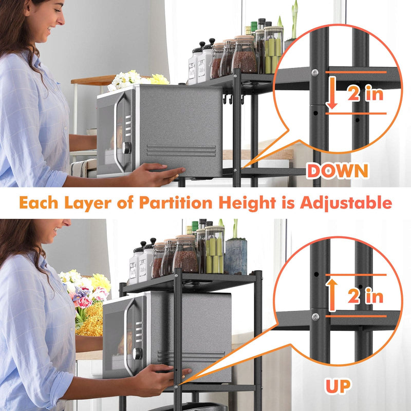 AmbiCraft Adjustable Kitchen Rack with Mobile Flexibility