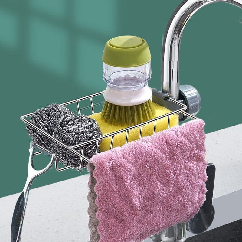 FlexiStore: Adjustable Kitchen & Bathroom Sink Organizer