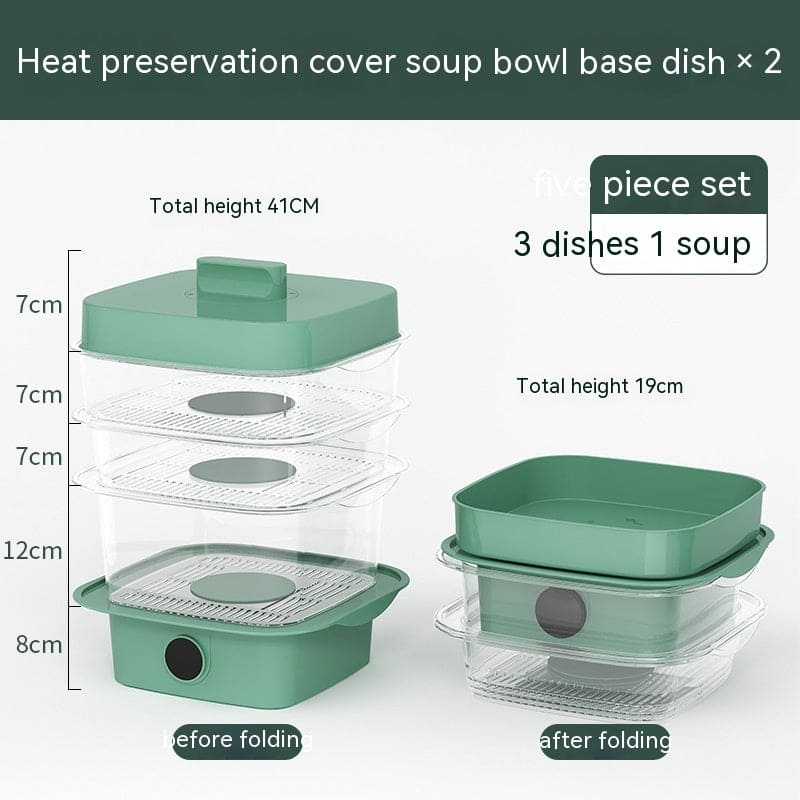 LayerLock Gourmet: Stackable Heat-Preserving Dish Cover