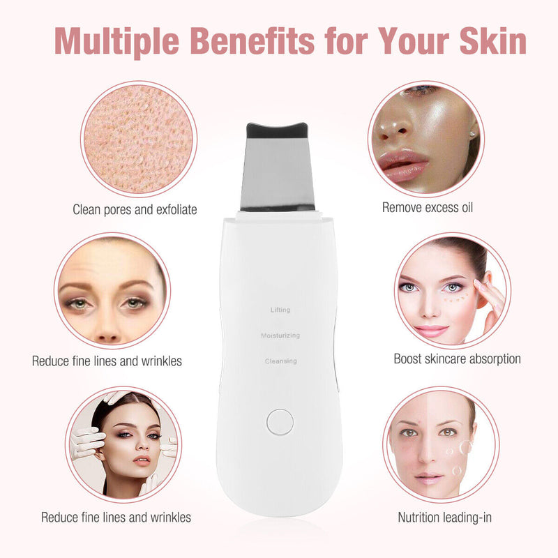Ultrasonic Skin Scrubber Facial Pore Cleaner