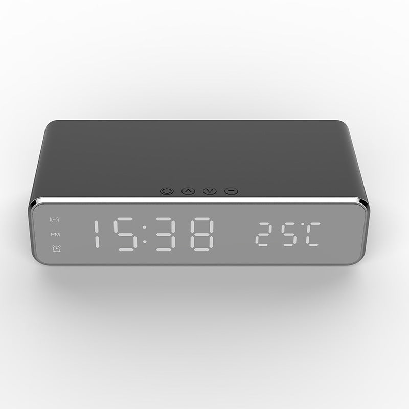 Desktop Alarm Clock with Wireless Charging and HD Mirror Display