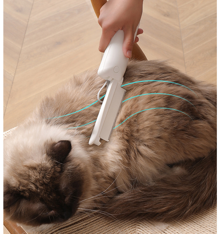 Pet Grooming & Hair Removal Brush with Massager