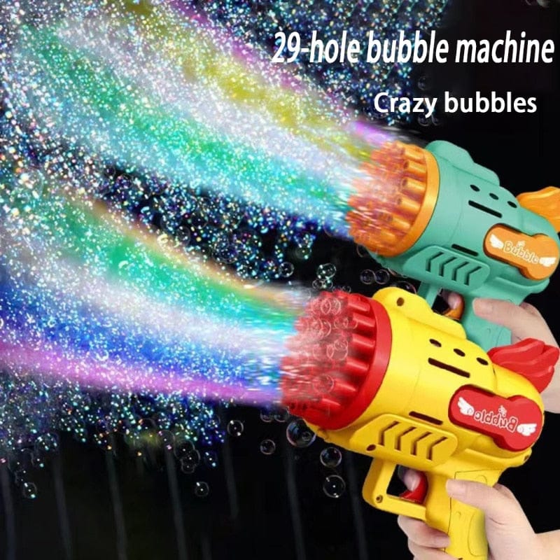 BubbleFun™ Luminous Electric Bubble Machine - 29 Holes, Two Modes, Children's Toy Gift