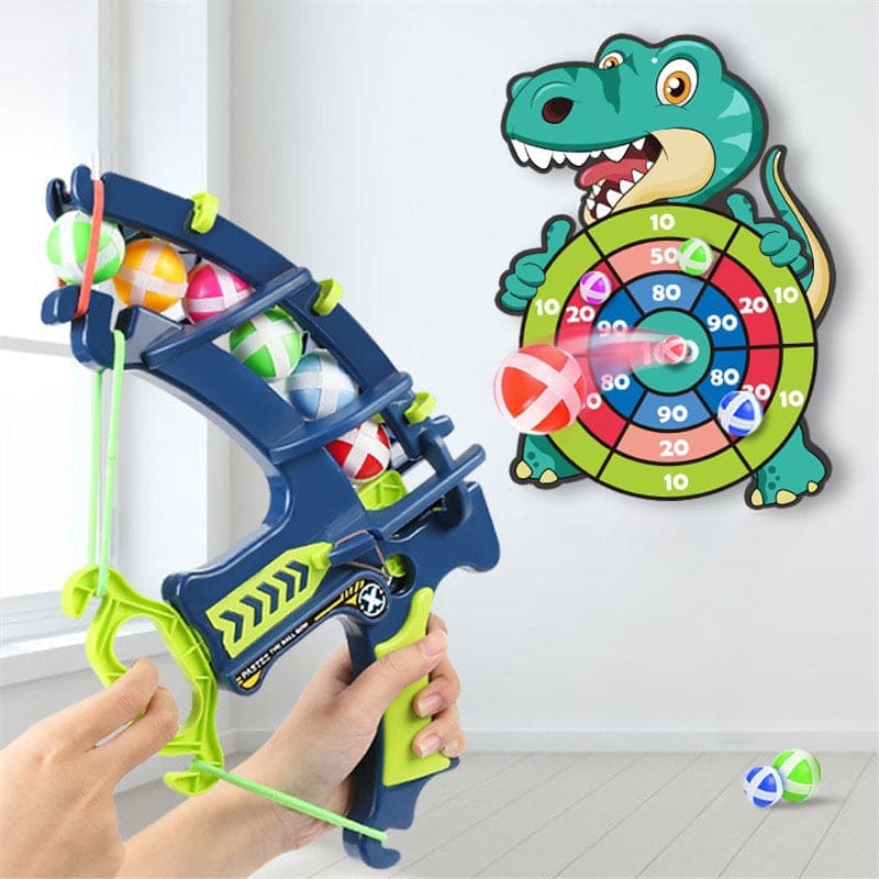 EduSport: Montessori Outdoor Game Set - Slingshot Target and Sticky Ball Dartboard