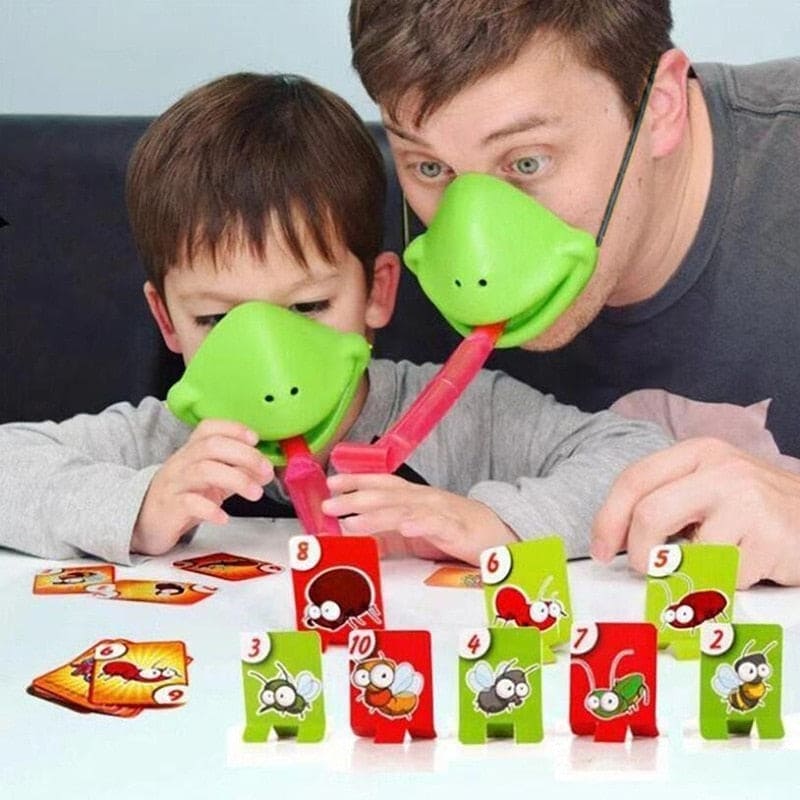 Tongue Twister: Interactive Desktop Toy - Lizard Mask and Frog Tongue Fun