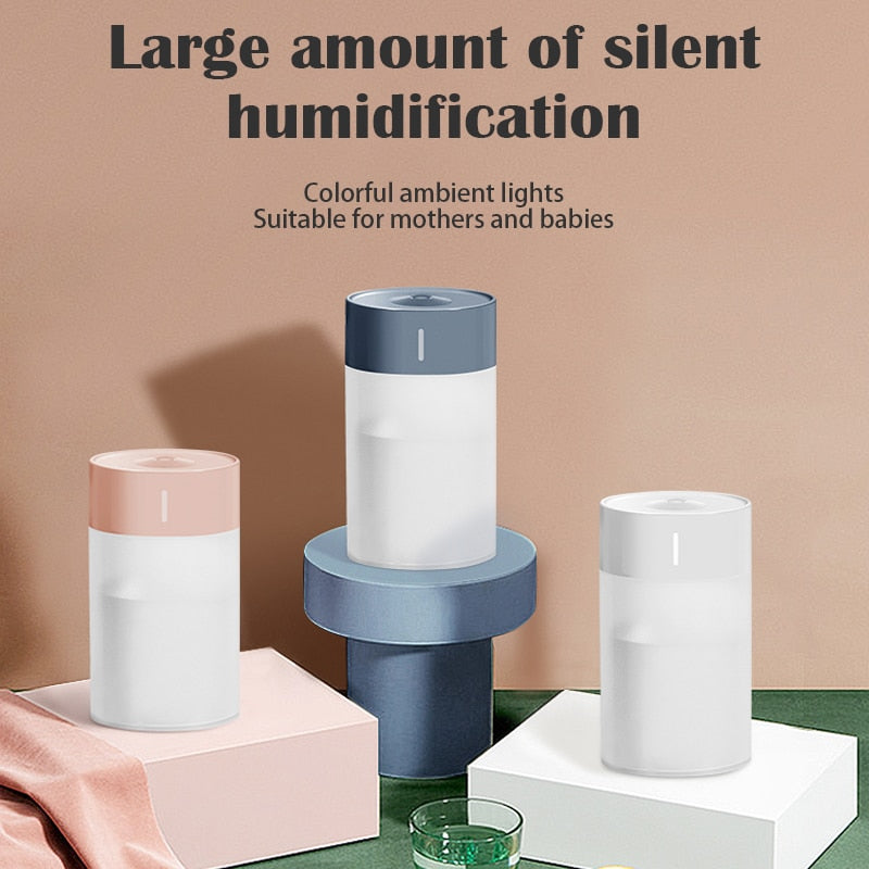 USB desktop humidifier with atmosphere lamp