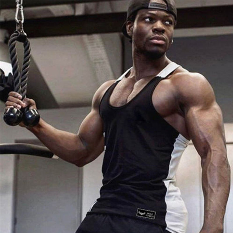 Sports T-shirt Men Gym Fitness Tops Tee Shirt String