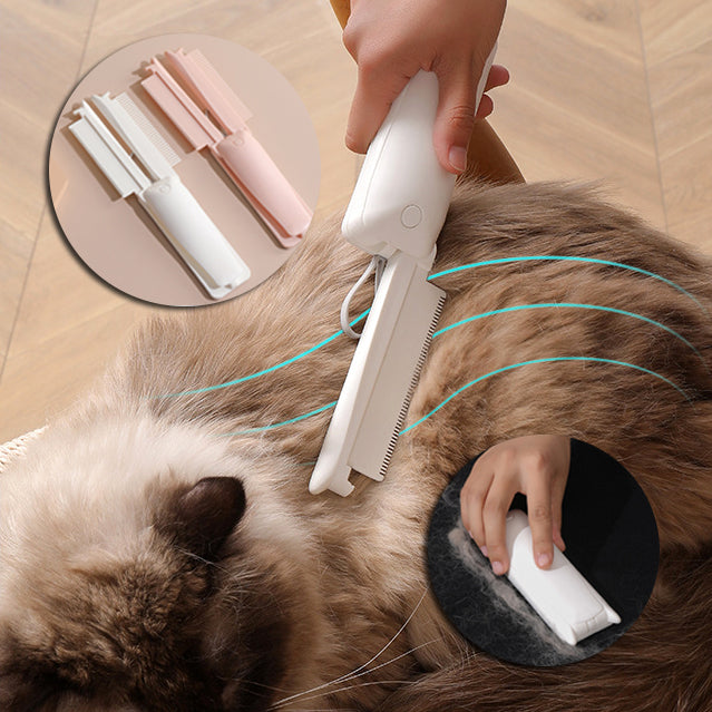 Pet Grooming & Hair Removal Brush with Massager