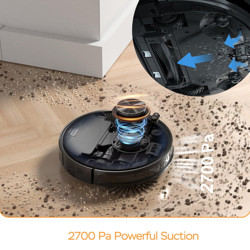 Smart Robot Vacuum with LDS Navigation and Wi-Fi Connectivity