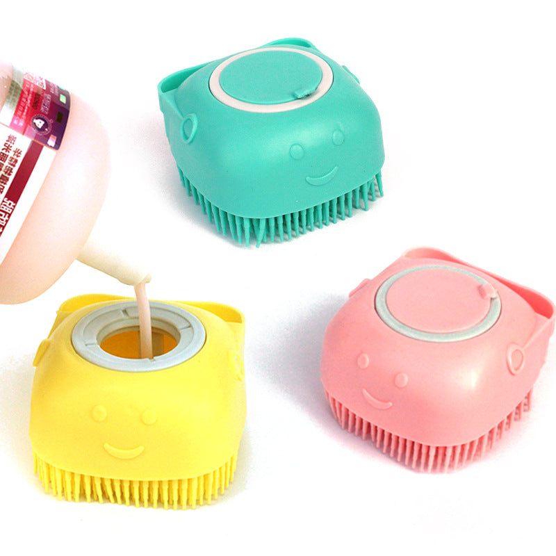 Dog Grooming and Cleaning Tool - Silicone Bathing and Massage Gloves with Comb Brush