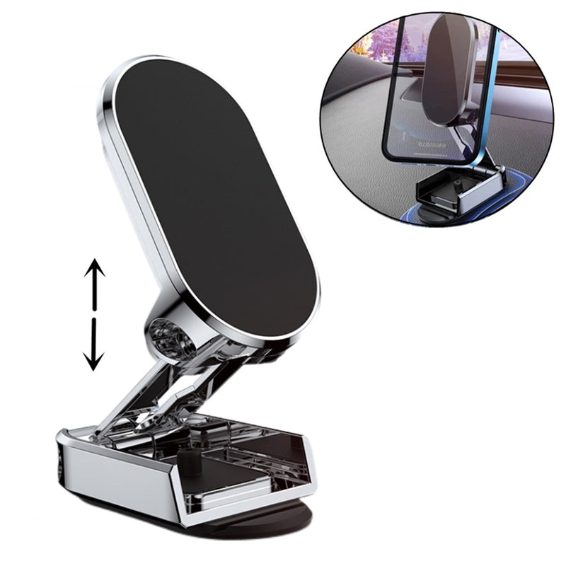 Universal Magnetic Car Phone Mount - Foldable, Rotatable, and Secure