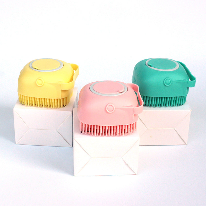 Dog Grooming and Cleaning Tool - Silicone Bathing and Massage Gloves with Comb Brush