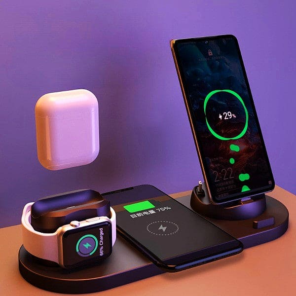 Wireless Charging Station for iPhone, Apple Watch, and Other Smartphones - HomeBrèzy