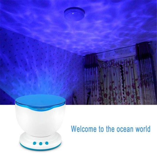 AquaGlow Harmony: Oceanic LED Projector & Sound System