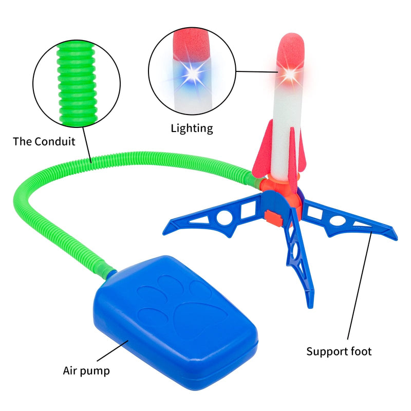 Glowing Rocket Dash: Interactive Outdoor Toy for Children's Active Play