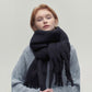 Winter Solid Color Scarf With Tassel Ins Style Fashion Versatile Warm Soft Long Scarf Women's Shawl