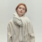 Winter Solid Color Scarf With Tassel Ins Style Fashion Versatile Warm Soft Long Scarf Women's Shawl