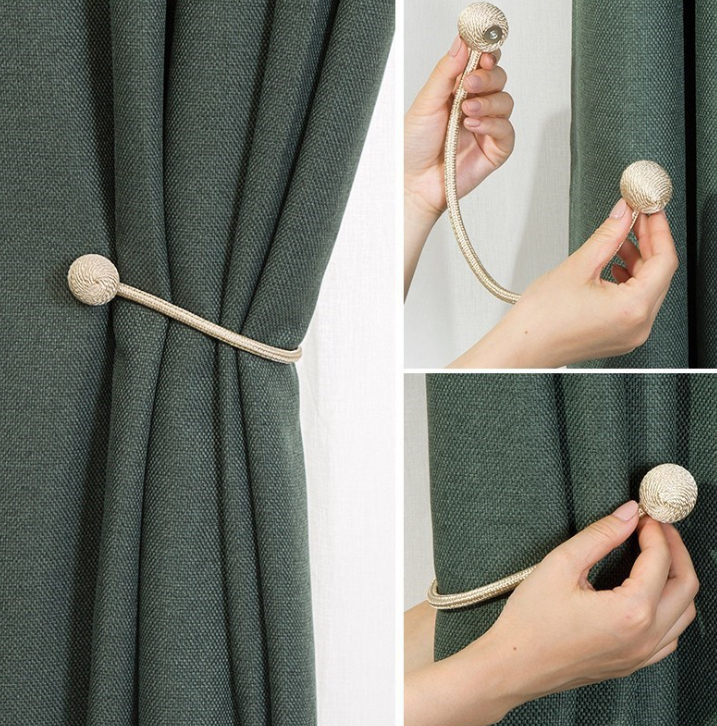 SnapStrap Magnetic Curtain Ties come with 3 pieces