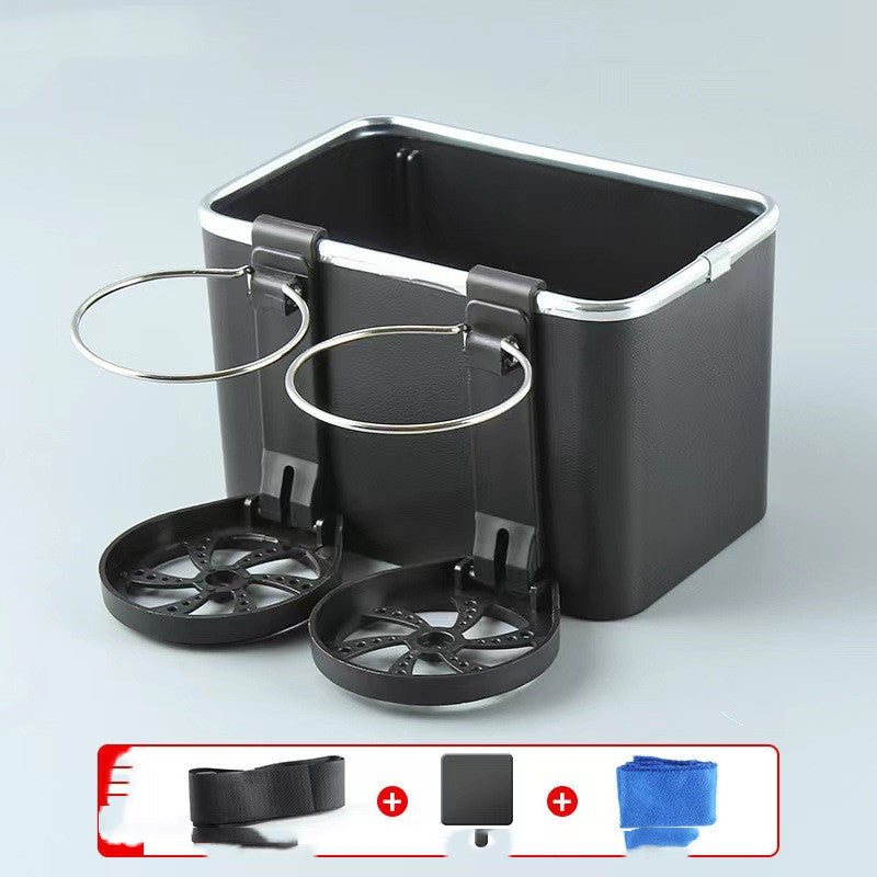 Multifunctional Car Tissue Box with Single and Double Cup Holder