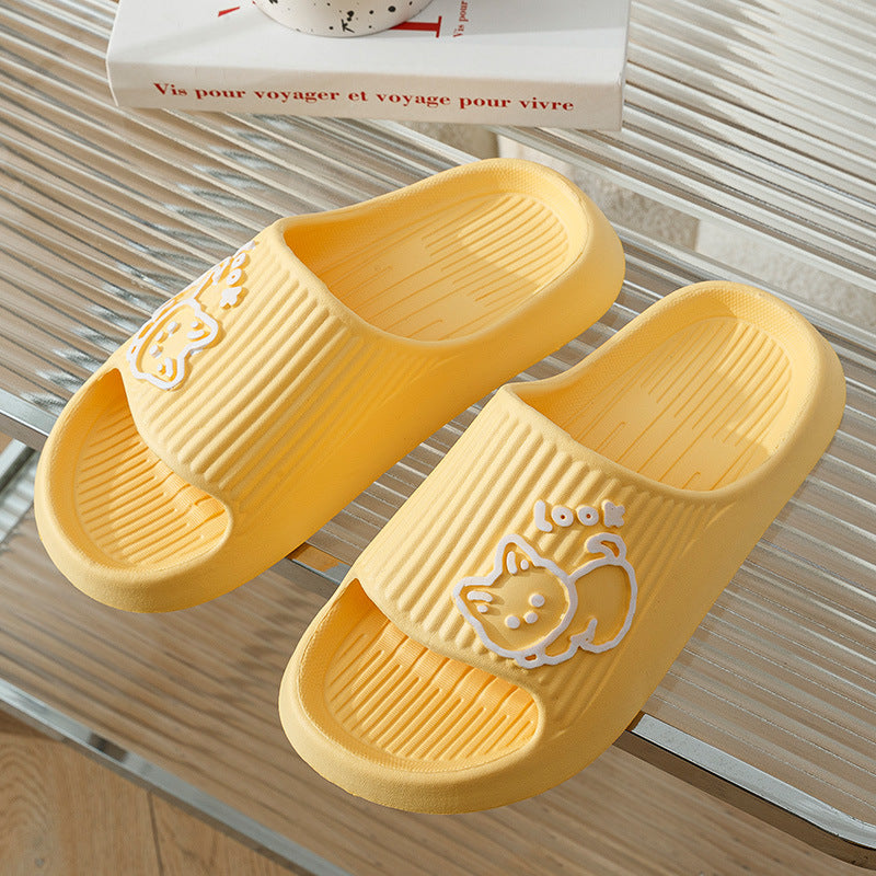 Summer Indoor Home Shoes with Adorable Cat Design