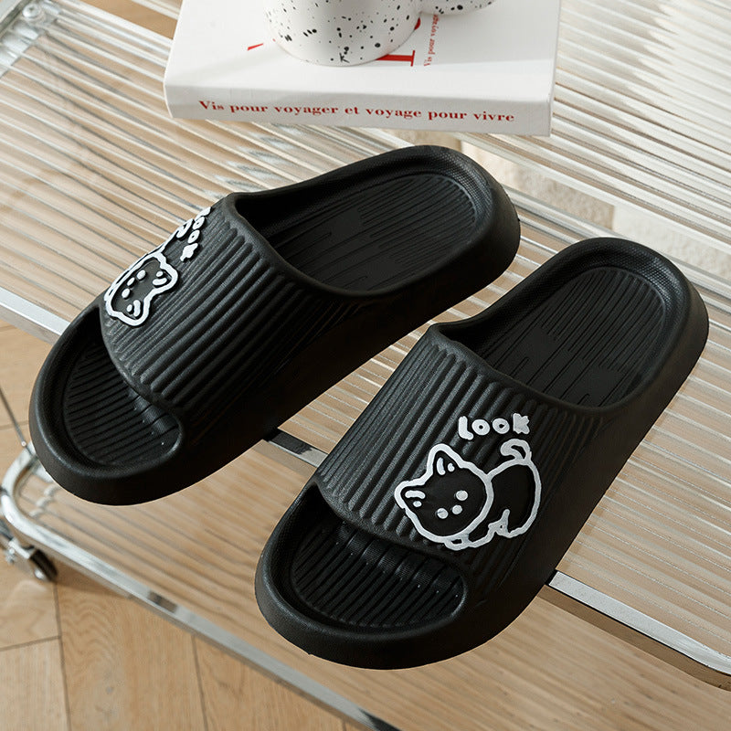 Summer Indoor Home Shoes with Adorable Cat Design