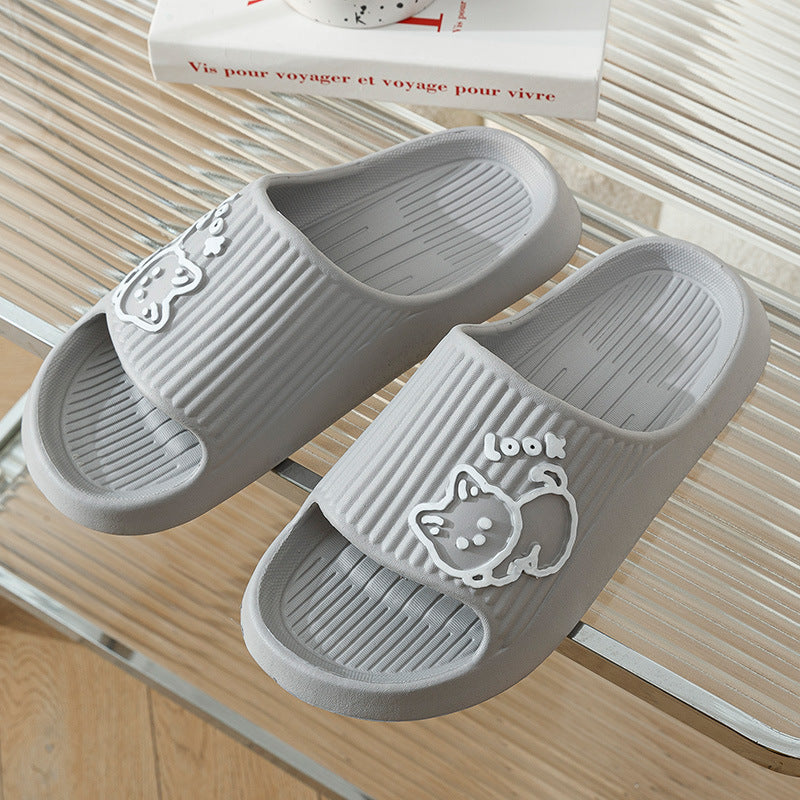 Summer Indoor Home Shoes with Adorable Cat Design