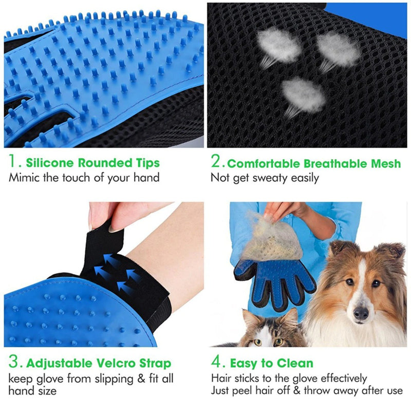 Pet Hair Deshedding Brush Comb Glove