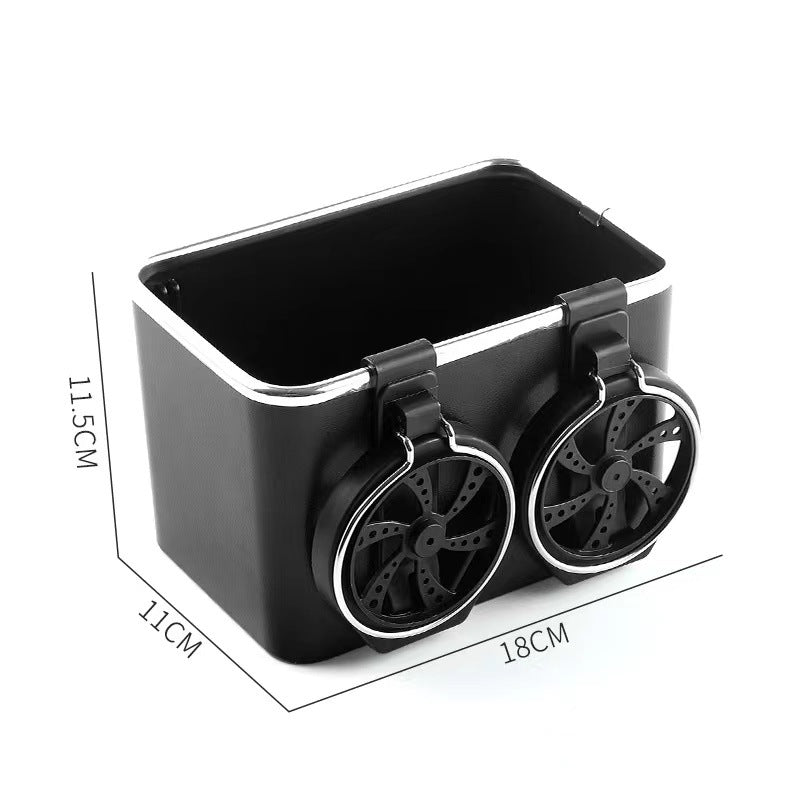 Multifunctional Car Tissue Box with Single and Double Cup Holder