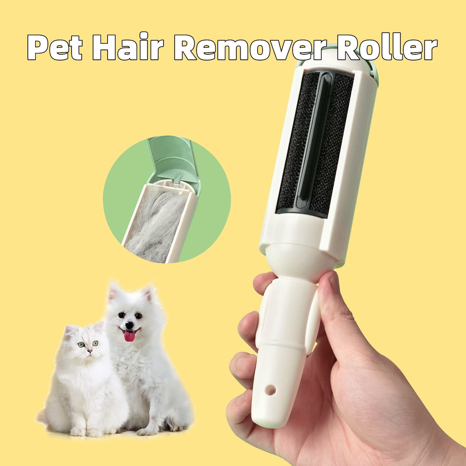 Self-Cleaning Pet Hair Remover Roller for Furniture & Car