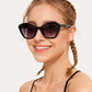 Fashionable Polygon Sunglasses with Jelly Frames