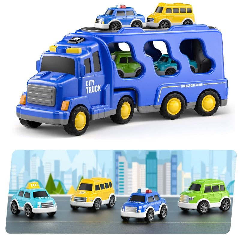 Diecast Carrier Truck Toy Set for Kids