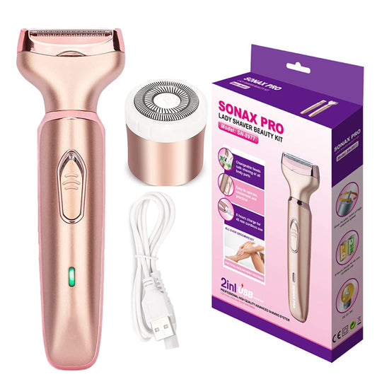 SkinSmooth Electric Hair Remover - For Face, Bikini, and Pubic Areas