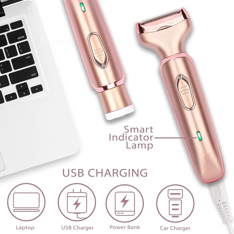 SkinSmooth Electric Hair Remover - For Face, Bikini, and Pubic Areas