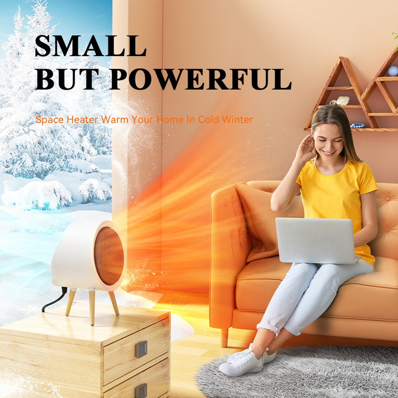 GAIATOP Electric Fan Heater - Energy Saving - Portable - for Home and Office