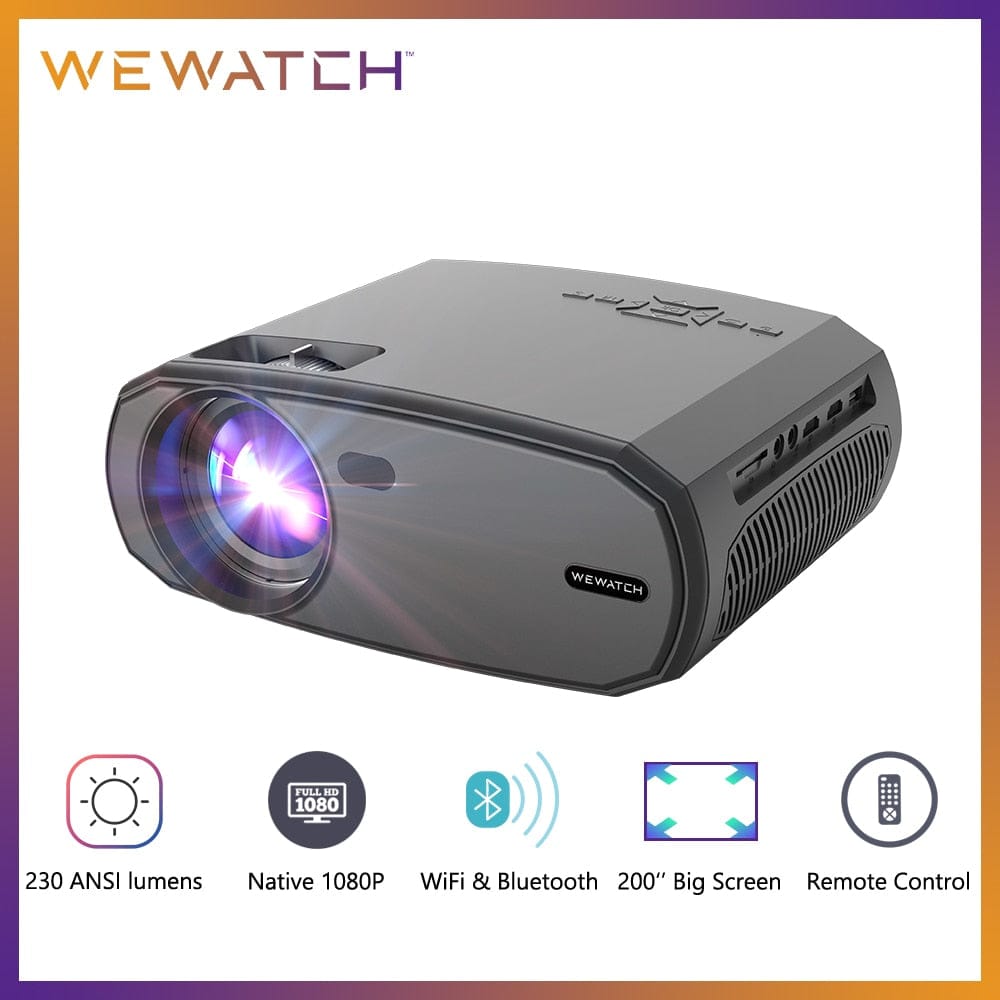 WEWATCH V50: Portable 1080P HD Smart Projector with Wi-Fi & Speaker