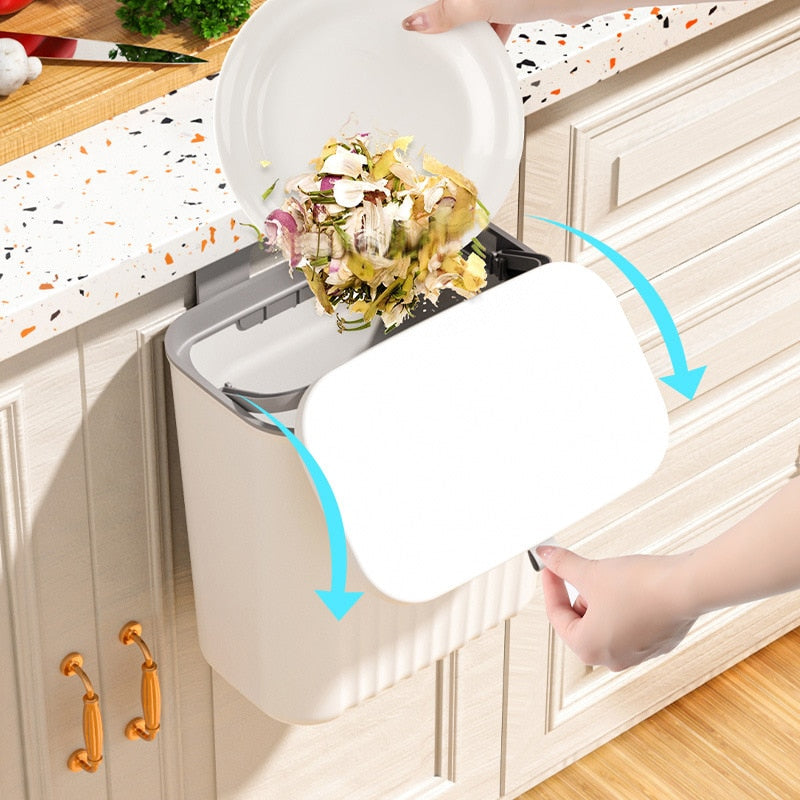 Wall Mounted Smart Trash Can for Kitchen and Bathroom