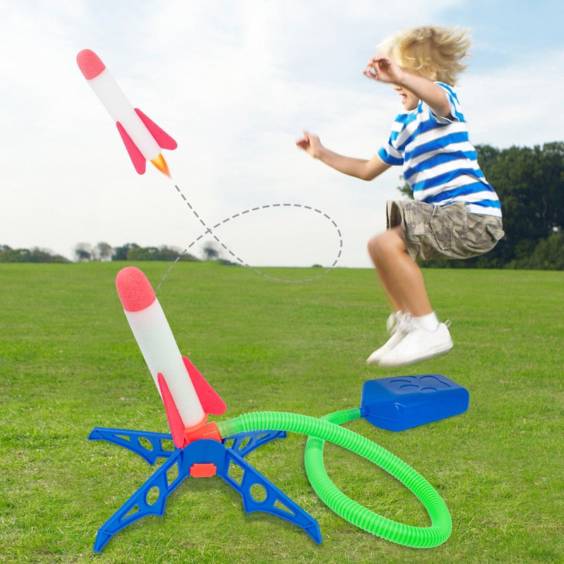 Glowing Rocket Dash: Interactive Outdoor Toy for Children's Active Play